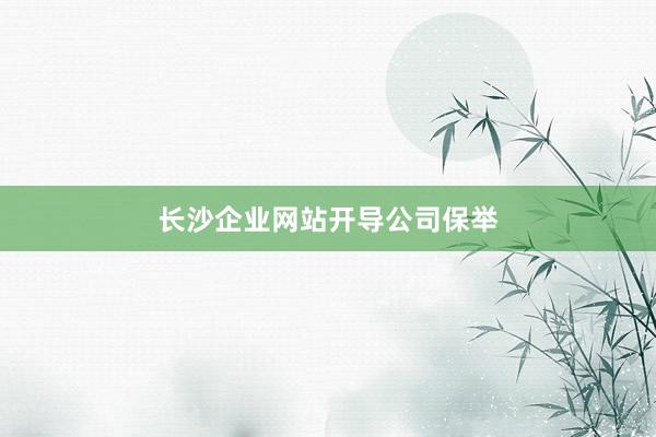 长沙企业网站开导公司保举